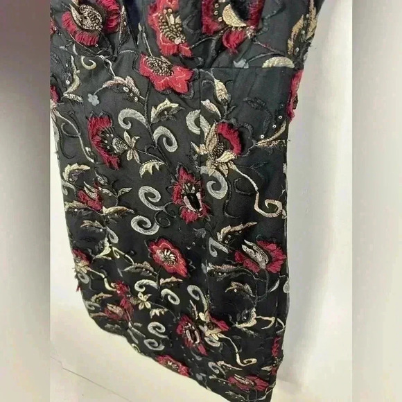 Aidan By Aidan Mattox Cocktail Embroidered Dress Size 2 - Picture 2 of 5